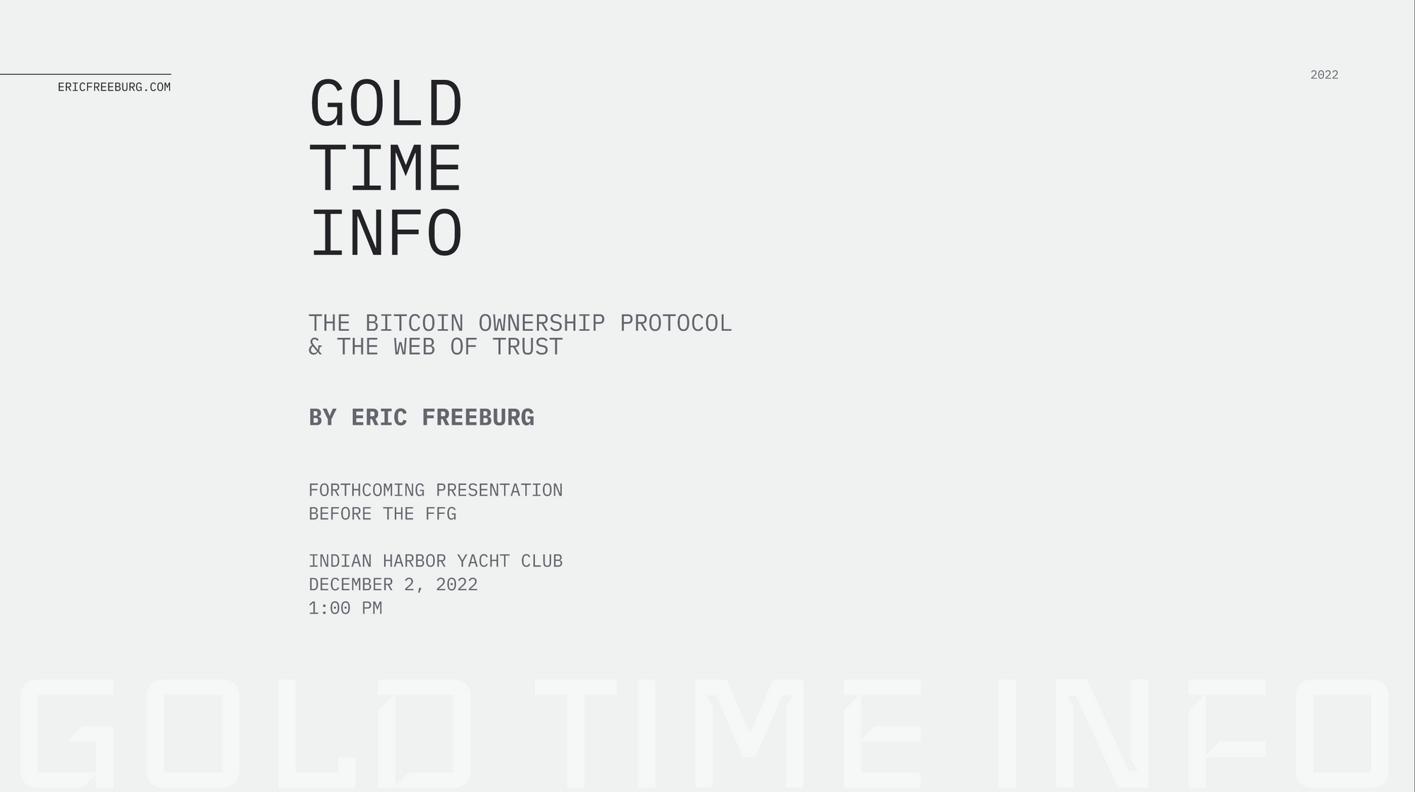 GOLD TIME INFO